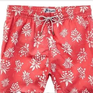 Trunks Surf & Swim Co Sano 5 Distressed Pinapple Swim Short